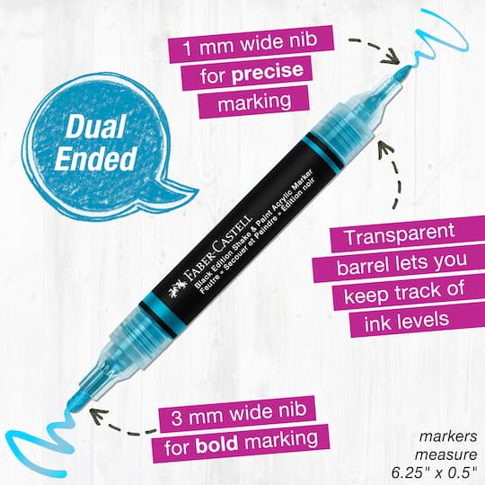 Faber-Castell® Black Edition Metallic Shake & Paint Acrylic Markers